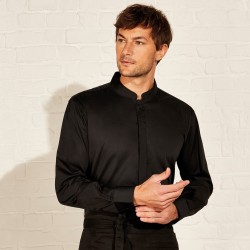 Men's Mandarin Collar Bar Shirt Long Sleeve