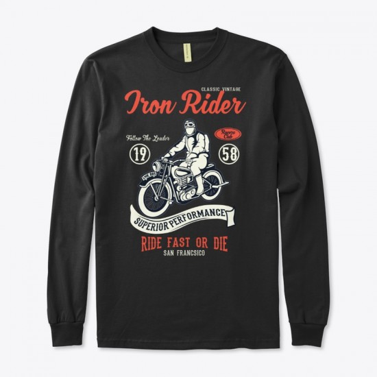 Iron Rider- Ride Fast or Die Printed Graphic Sweatshirt